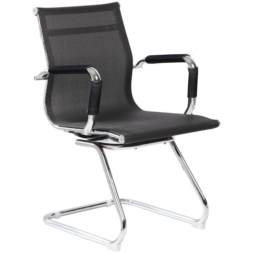 Sedia Balvano, Seduta Sala Da Attesa Per Ufficio Con Braccioli, Seduta Ergonomica Da Attesa, 62x54h89 Cm, Nero - Foto 1