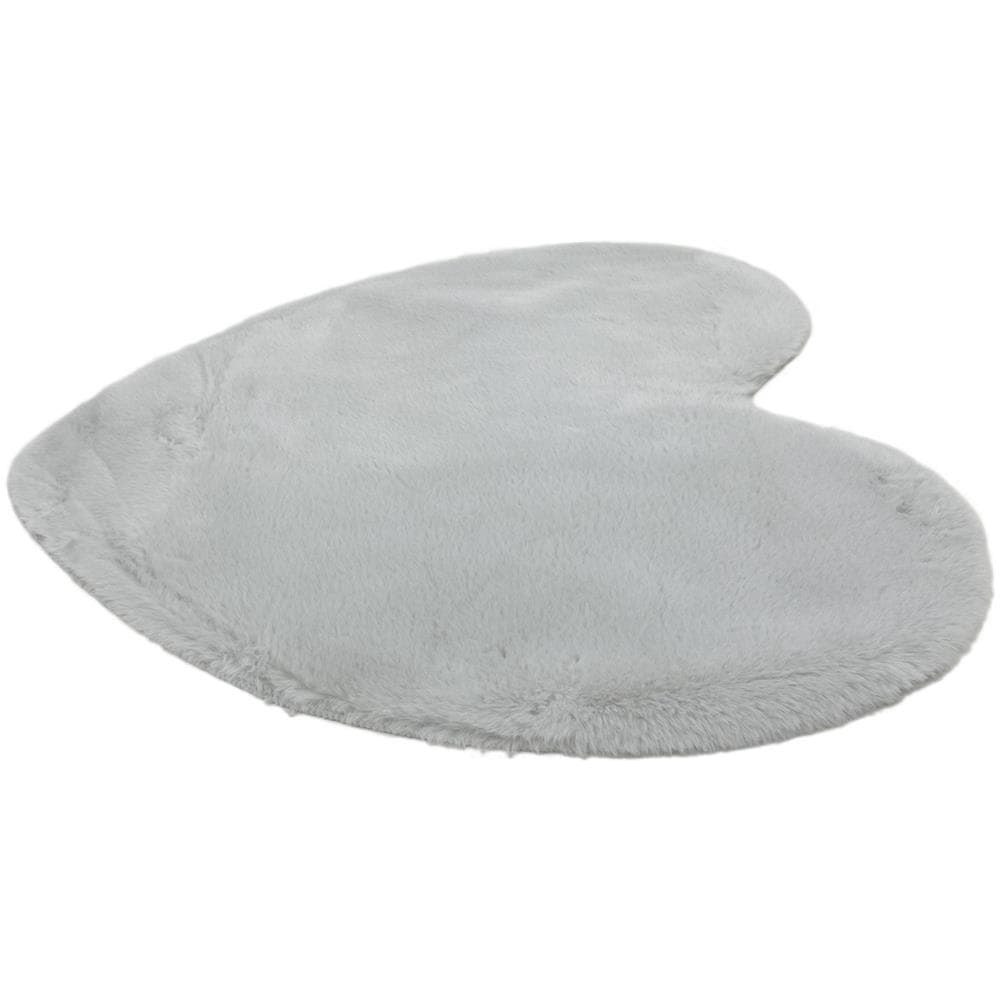 Tappeto Peloso In Pelliccia Ecologica Sagomato Modello Orsetto Varie Forme Cuore Perla - Foto 1