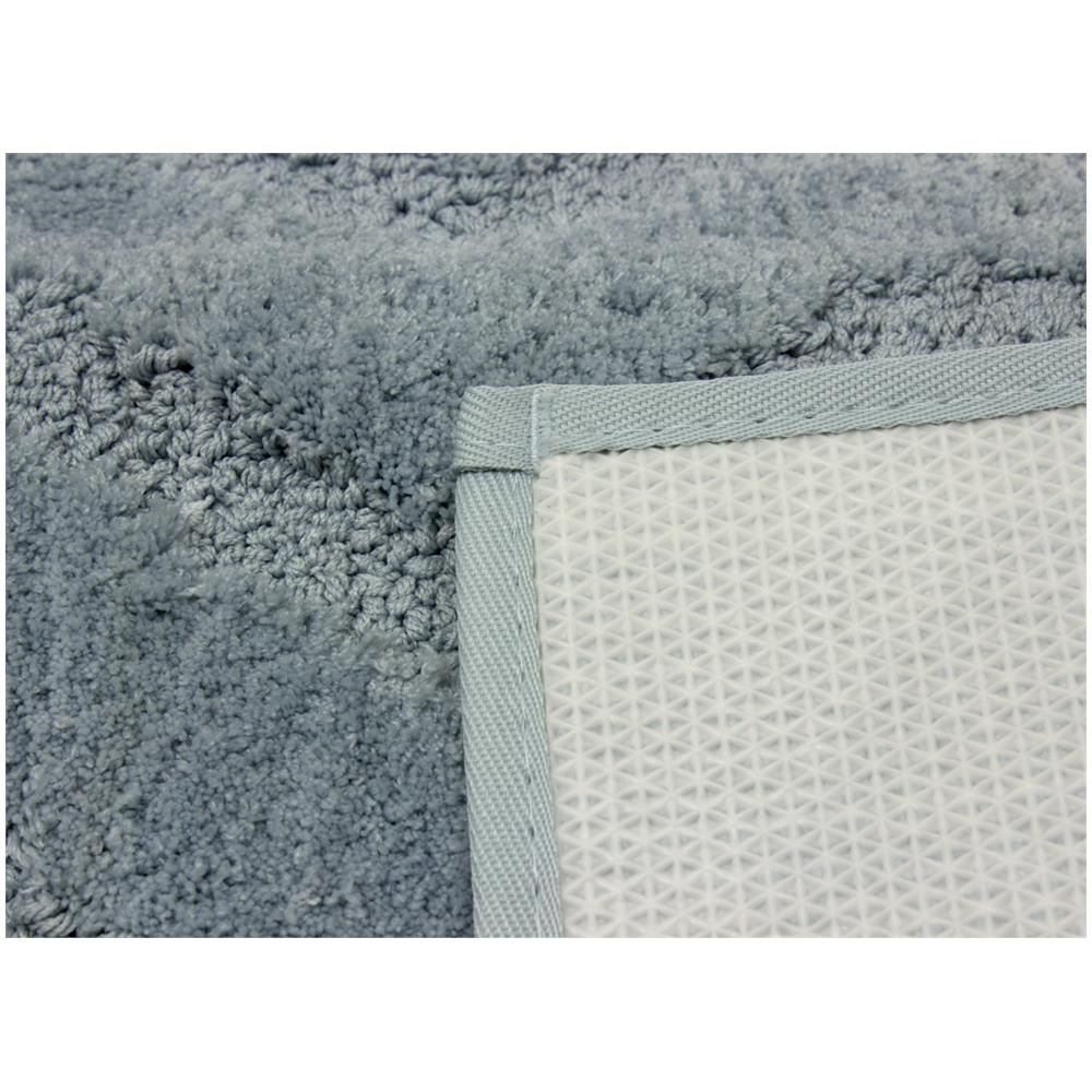 Tappeto Casa Bagno Morbido In Tinta Unita Zig Zag Modello Zigzagaria Vari Colori 60x120 Azzurro - Foto 5