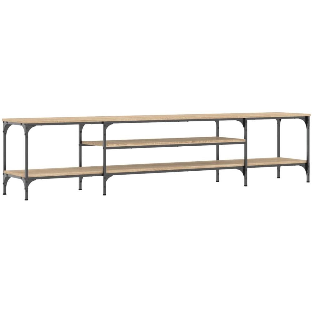 Mobile Tv Rovere Sonoma 201x35x45 Cm Legno Multistrato E Ferro - Foto 2