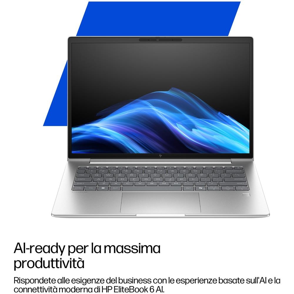 Notebook EliteBook 6 G1i AI PC Intel Core Ultra 7 255U Monitor 16" WUXGA RAM 16GB SSD 512GB Windows 11 Pro Argento - Foto 2