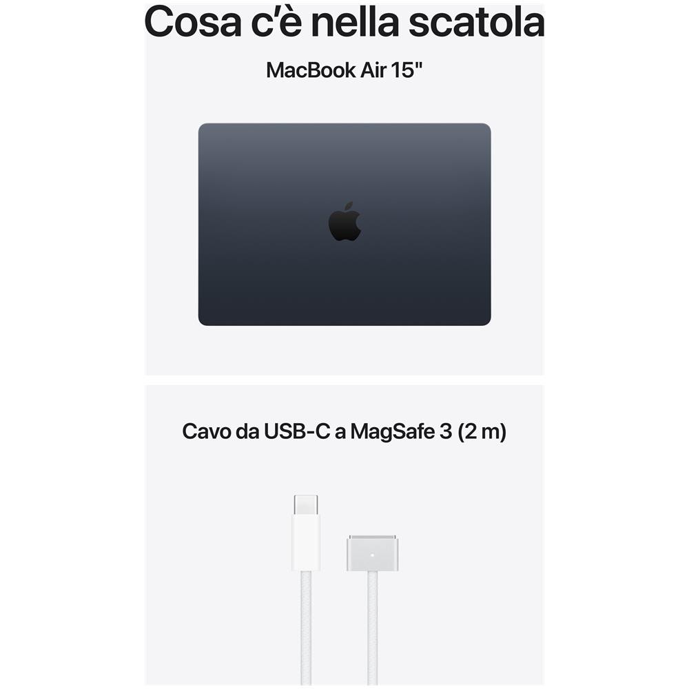 MacBook Air 15" M5 chip 10-core CPU 10-core GPU, 24GB, 1TB SSD - Mezzanotte - Foto 9