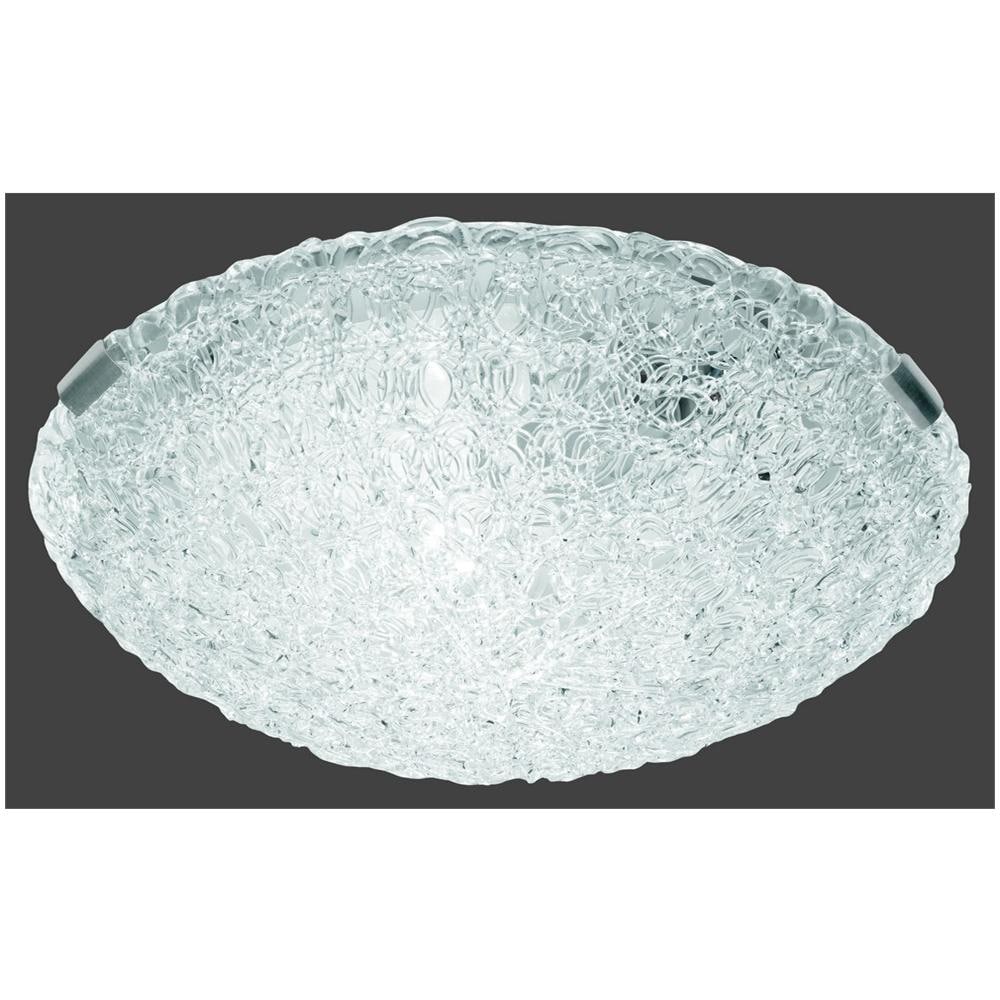 Plafoniera Moderna In Nickel Opaco E Acrilico, D. 30xh. 12,5 Cm, 1x60 W E27 Non Inclusa - Foto 1