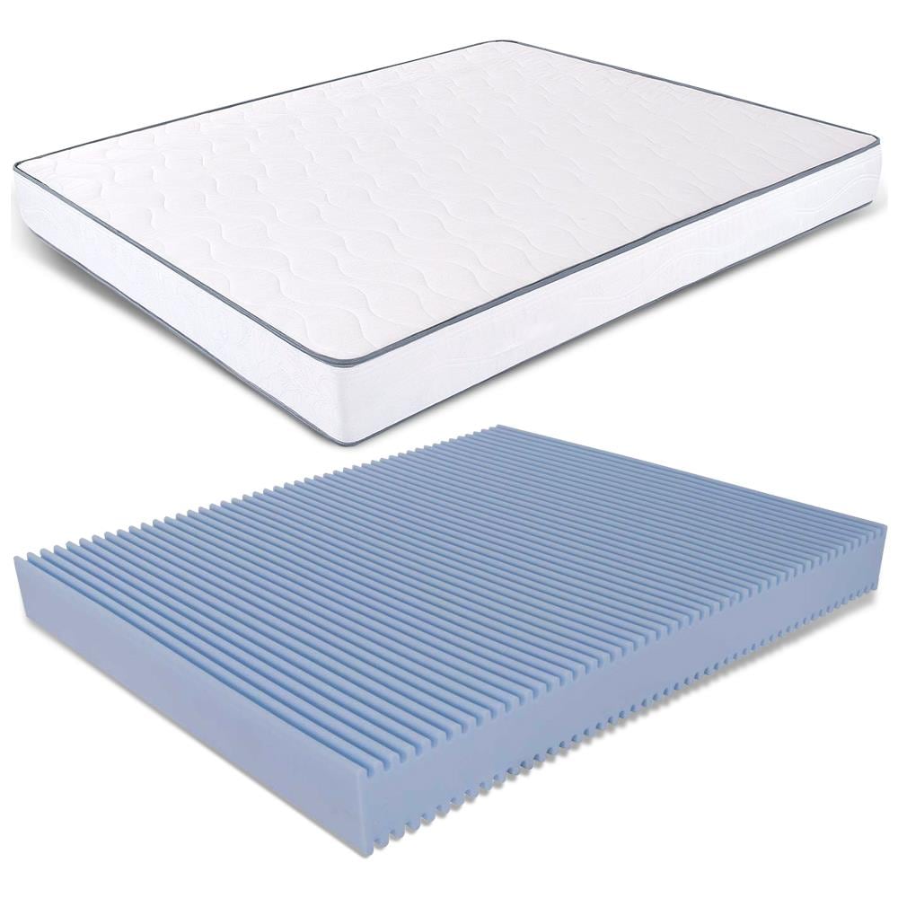 Materasso Matrimoniale In Poliuretano Alto 12 Cm Pieghevole Water Foam Non Sfoderabile 160x190. Modello: Primavera H 12 - Foto 1