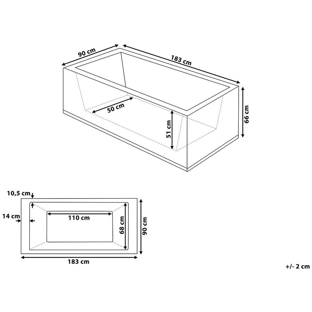 Vasca Da Bagno Idromassaggio Versione Destra Color Nero Varadero - Foto 2
