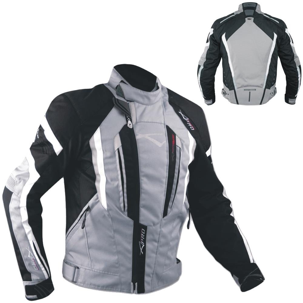 Giacca Cordura Moto Tessuto Impermeabile Sport Touring Sfoderabile Grigio L - Foto 1