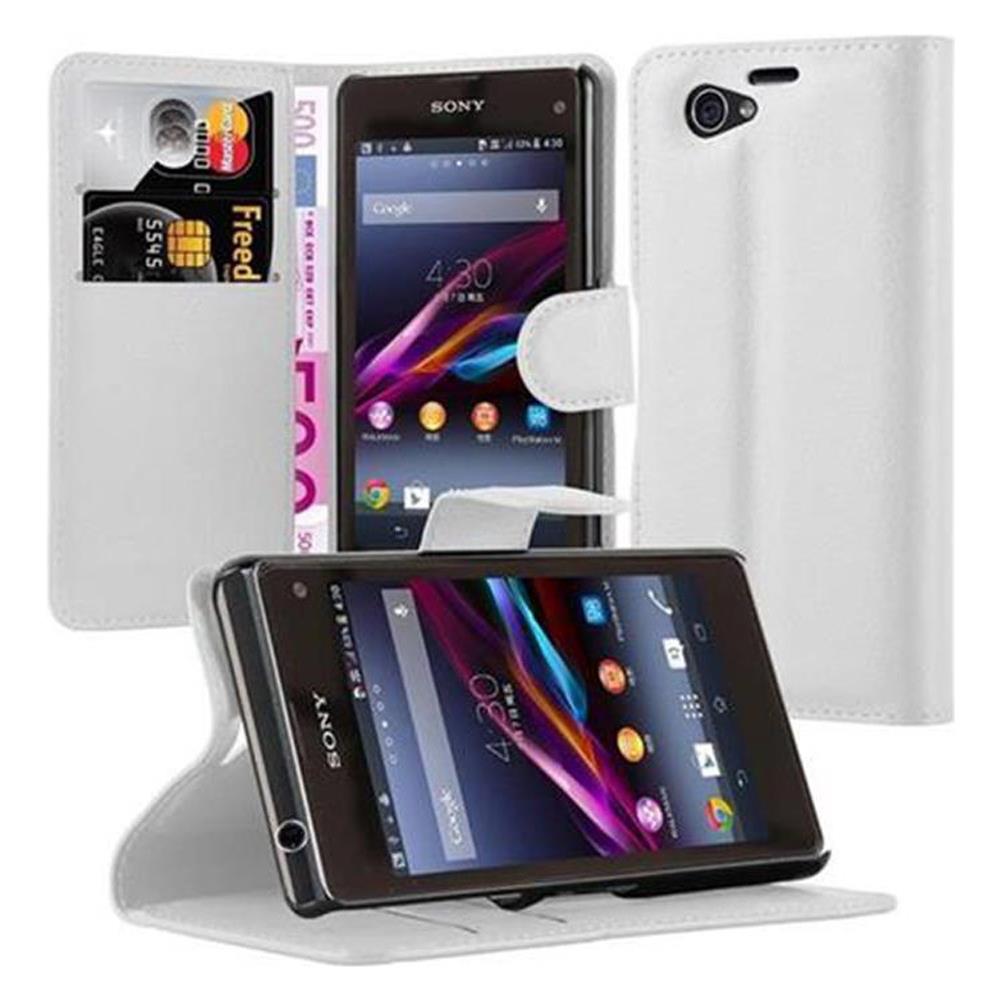 Custodia Compatibile Con Sony Xperia Z1 Compact In Bianco Fumo - Coperchio Protettiva Con Chiusura Magnetica, Funzione Stand E Tasca Per Le Carte - Foto 1