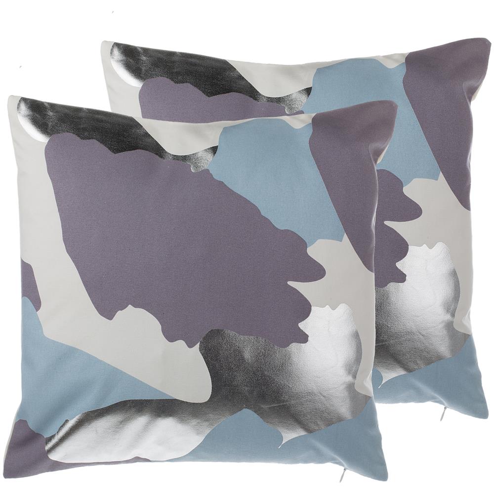 Set Di 2 Cuscini Decorativi 45x45cm Lilla Aregnto Ixia - Foto 1