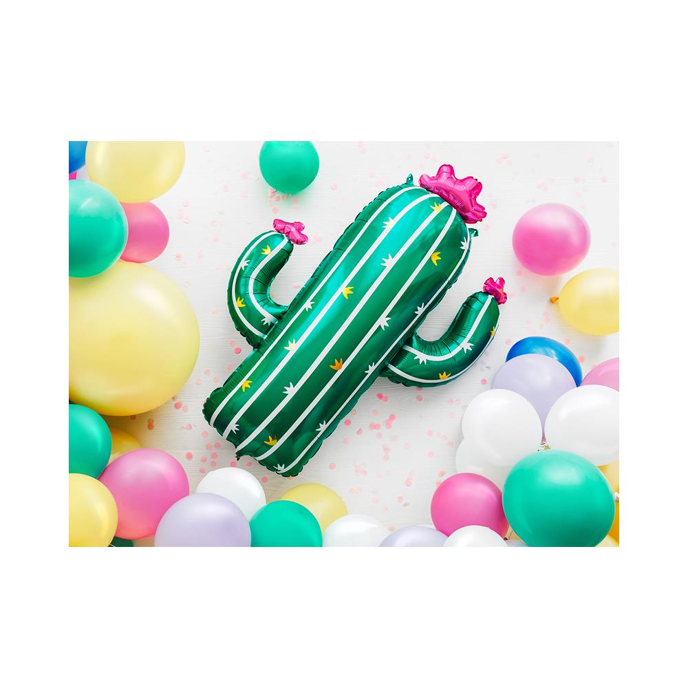 Partydeco - Palloncino Alluminio Cactus In Fiore - Foto 2