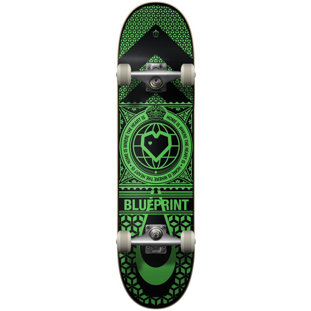 Skateboard Home Heart 8.00"" Black / green - Foto 1