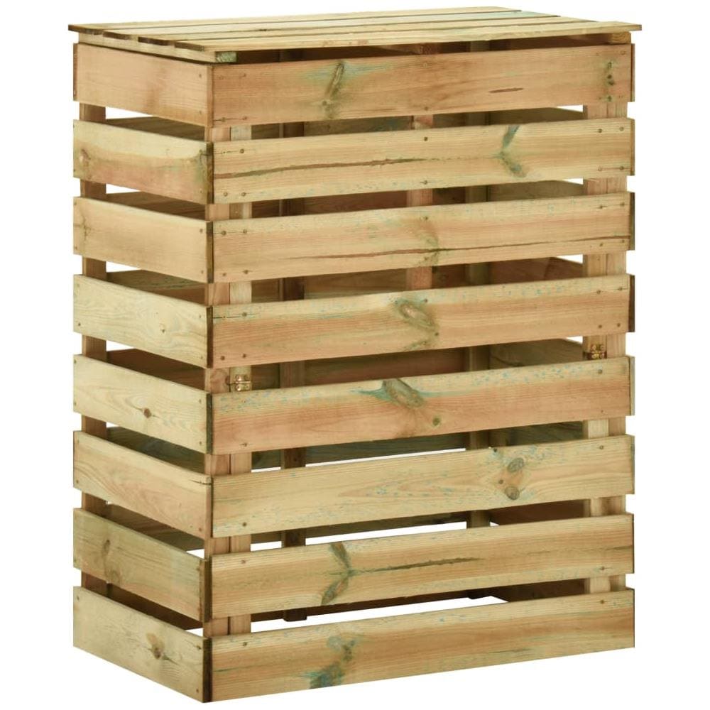 Compostiera da Giardino a Doghe 80x50x100cm in Pino Impregnato - Foto 1