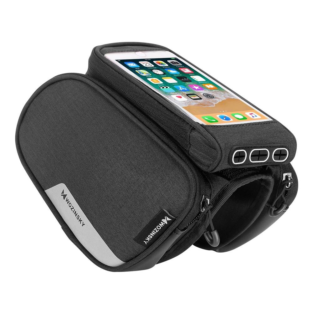 Borsa Da Bici Wozinsky Frame + Cover Per Telefono Staccabile Fino A 6,5 Pollici 1,5 L Nera (wbb7bk)  - Foto 2