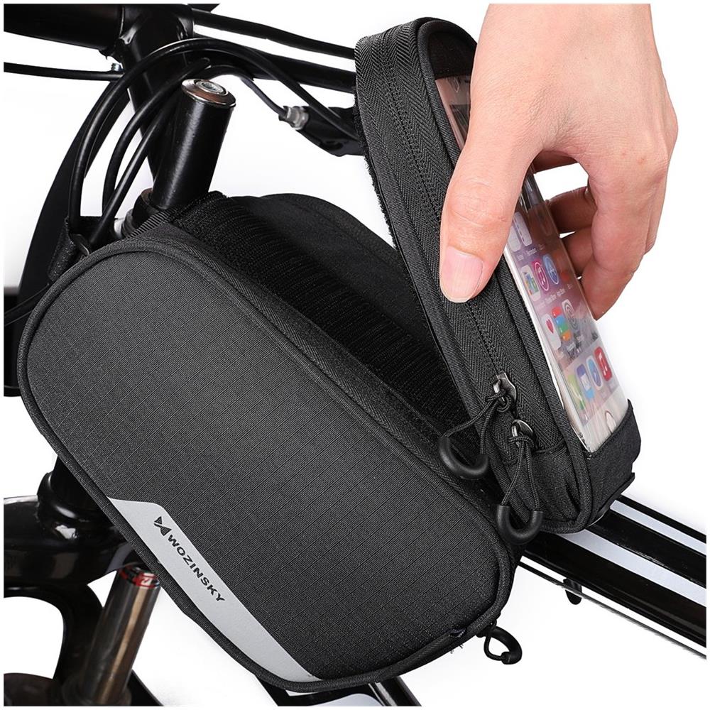 Borsa Da Bici Wozinsky Frame + Cover Per Telefono Staccabile Fino A 6,5 Pollici 1,5 L Nera (wbb7bk)  - Foto 8