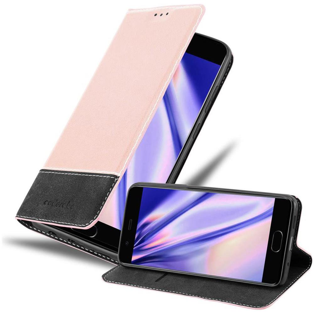 Custodia Compatibile Con Huawei P10 In Rosso Nero - Coperchio Protettiva Con Chiusura Magnetica, Funzione Stand E Tasca Per Le Carte - Foto 1