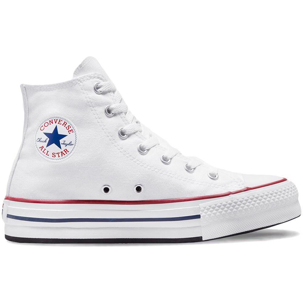 Scarpe Chuck Taylor All Star Eva Lift Platform Hi Taglia 39 Codice 272856c Bianco - Foto 1
