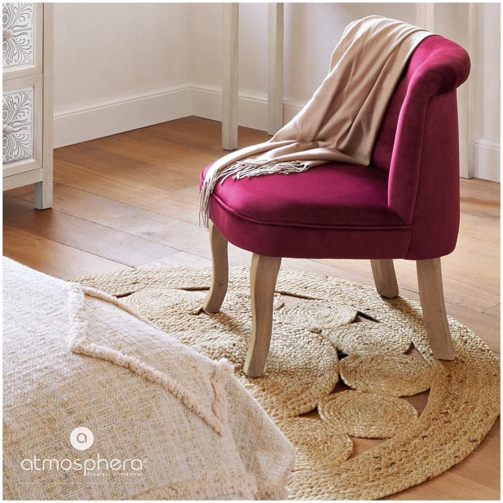 Tappeto Decorativo In Iuta, Ø 120 Cm, Rotondo - Foto 7