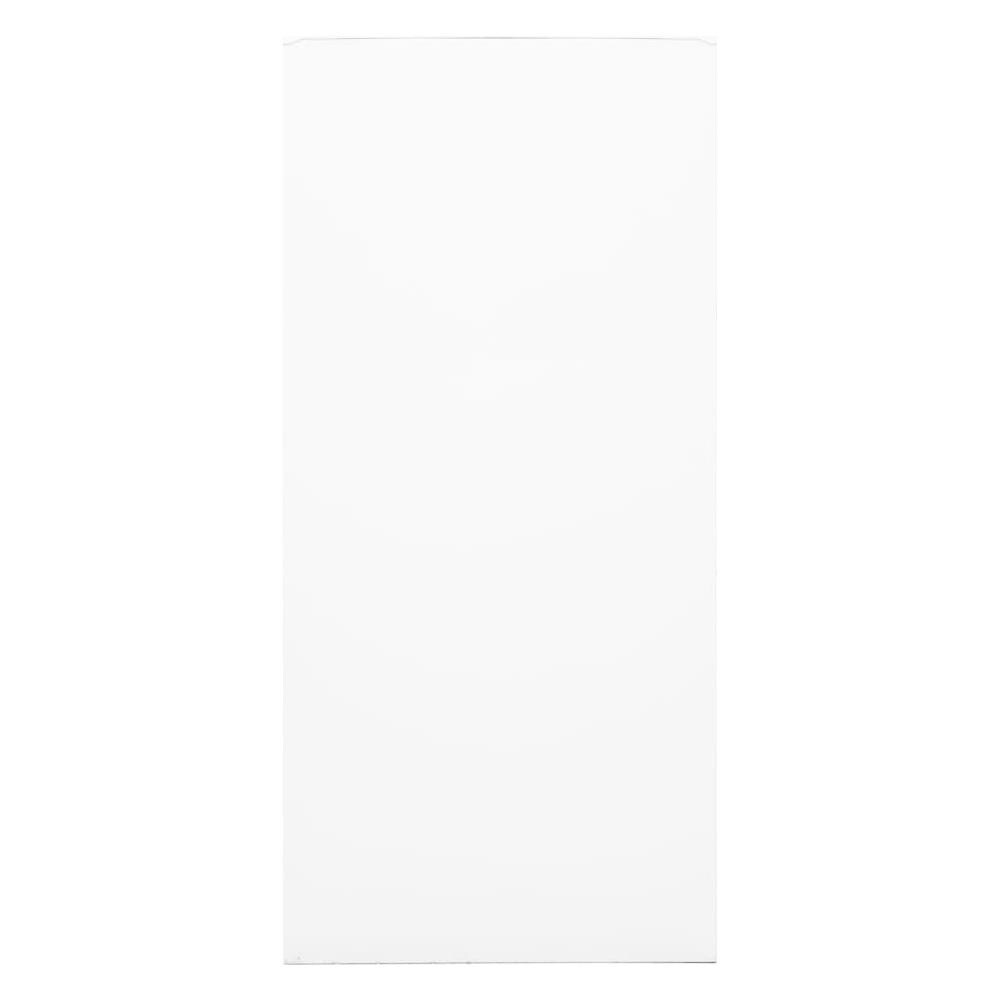 Armadio Con Ante Scorrevoli Bianco 90x40x90 Cm In Acciaio - Foto 3