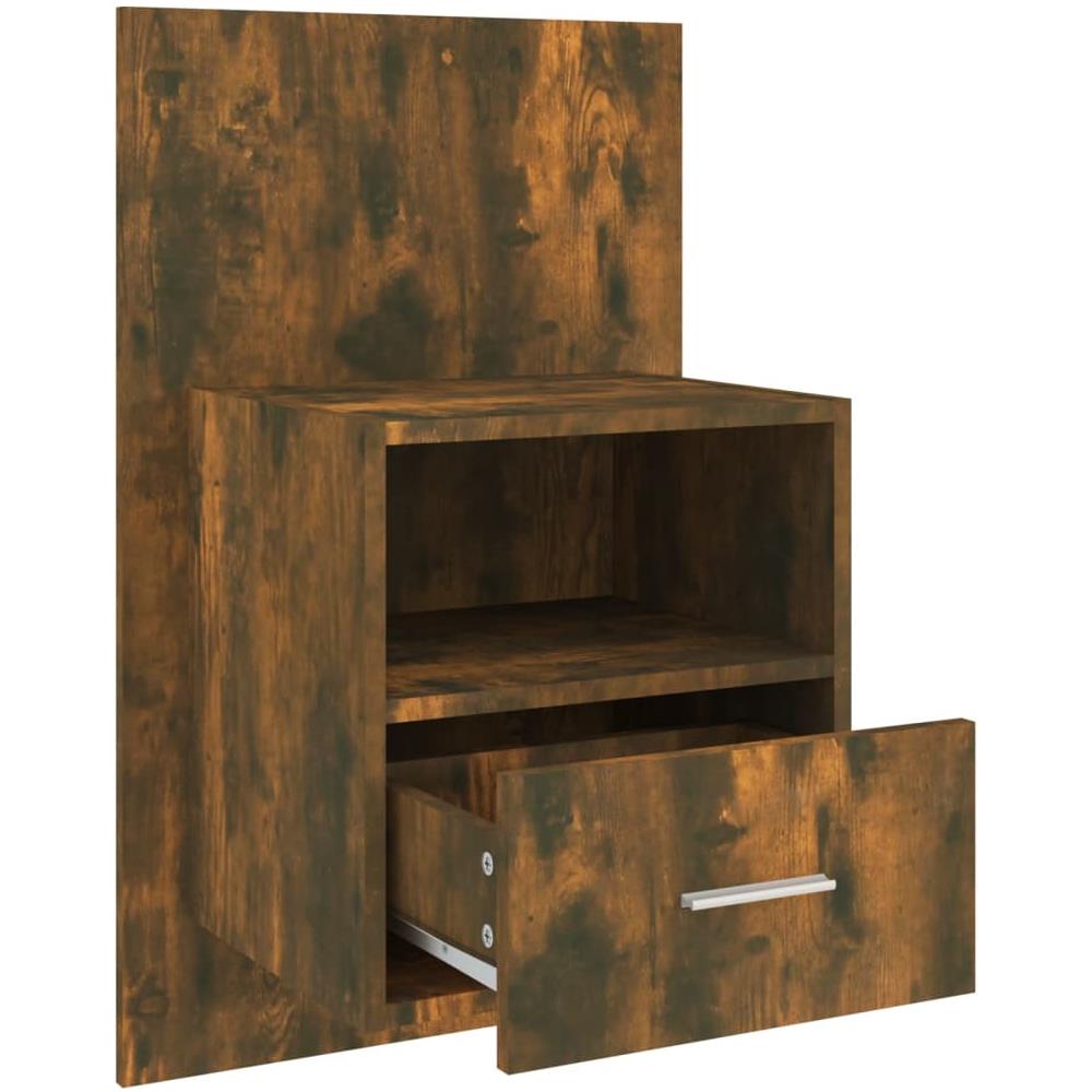 Comodini a Muro 2 pz Rovere Fumo - Foto 7