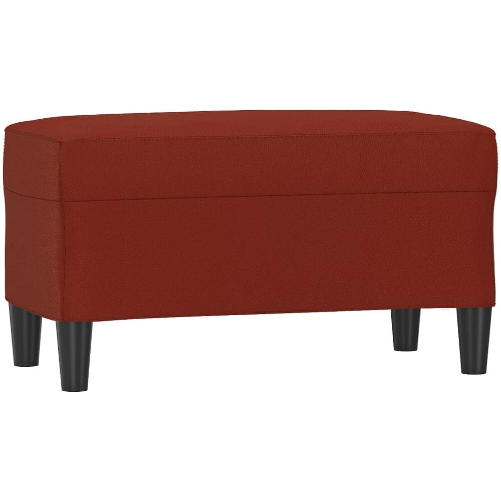 Panca Rosso Vino 70x35x41 Cm In Similpelle - Foto 2