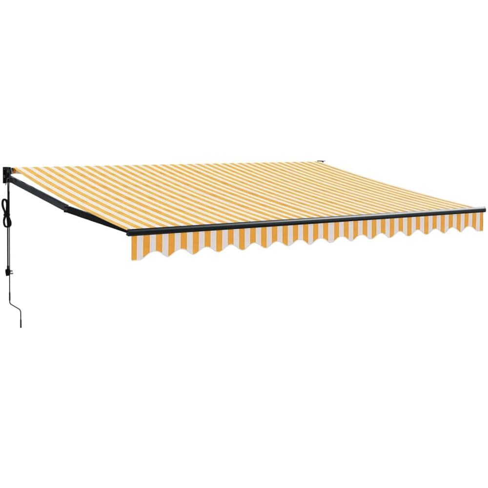 Tenda Sole Automatica Retrattile Gialla e Bianca 4,5x3 m - Foto 1