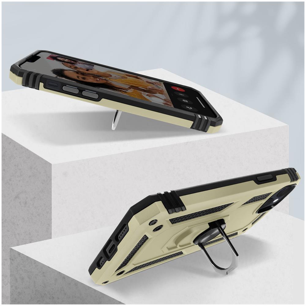 Cover Per Iphone 15 Plus Ibrida Anello Magnetico Serie Armoring Oro - Foto 6