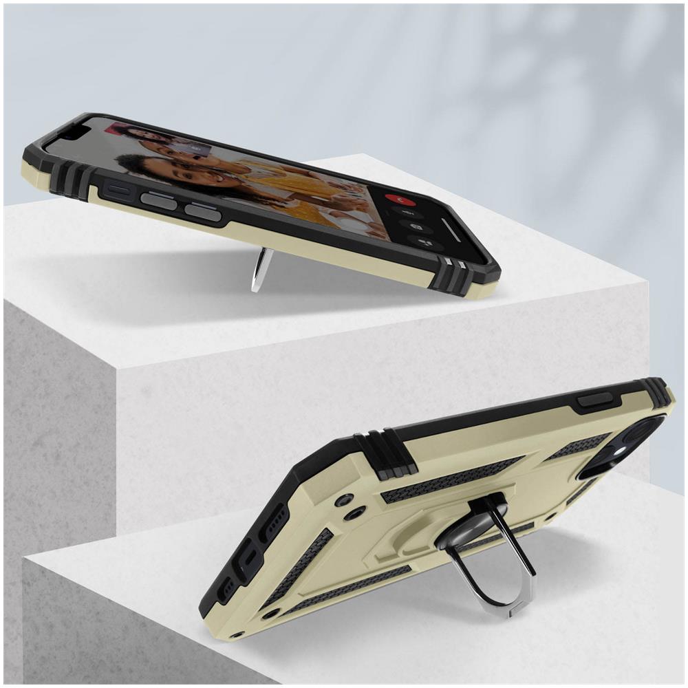 Cover Per Iphone 15 Plus Ibrida Anello Magnetico Serie Armoring Oro - Foto 2