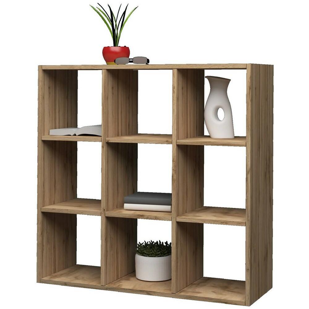Libreria Rodrigo, Mobile Con Ripiani, Biblioteca Da Ufficio, 100% Made In Italy, Rovere, Cm 90x25h90 - Foto 2
