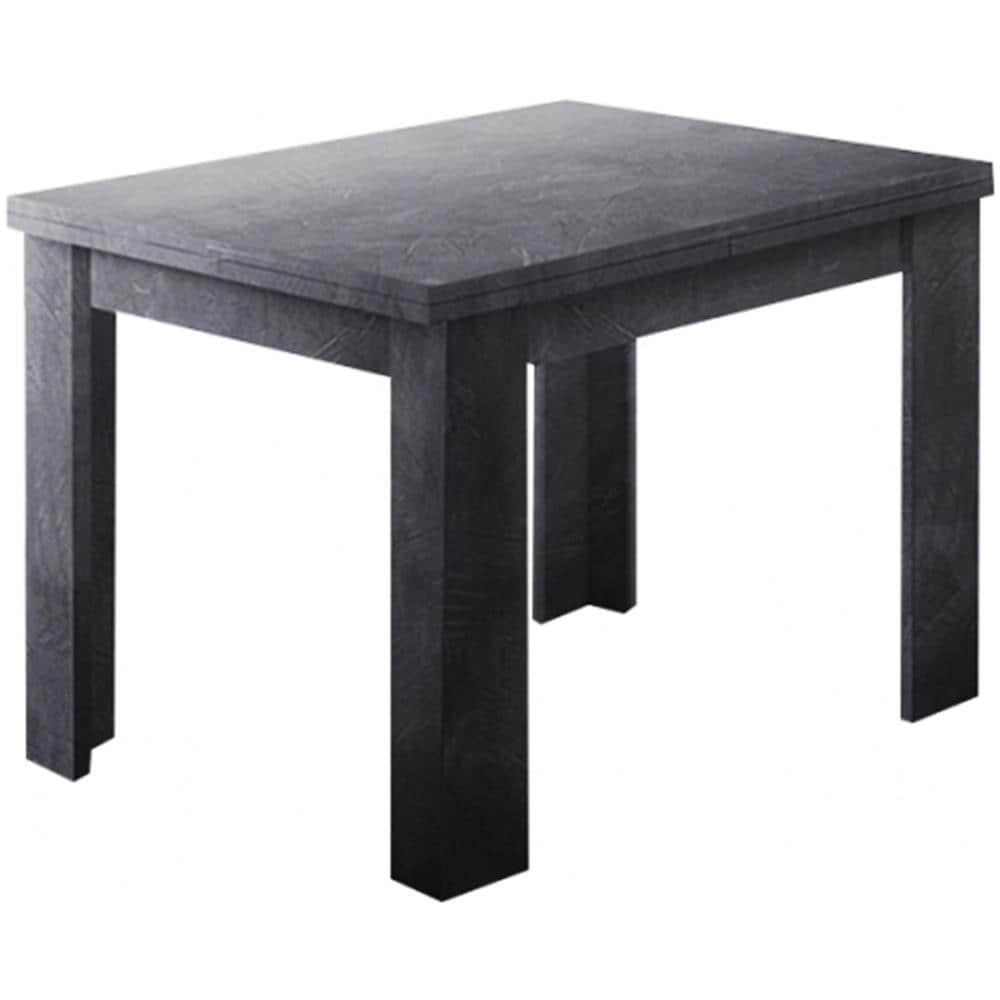 Tavolo Allungabile Otto, Consolle Ausiliare Da Cucina, Tavolo Allungabile, 100% Made In Italy, Cm 90x90h75, Ardesia - Foto 2