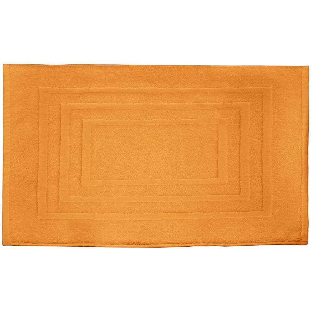 Tappeto Casa Bagno Morbido 50x65cm Tinta Unita 100% Cotone Modello Sophie Tappeto Arancio - Foto 1