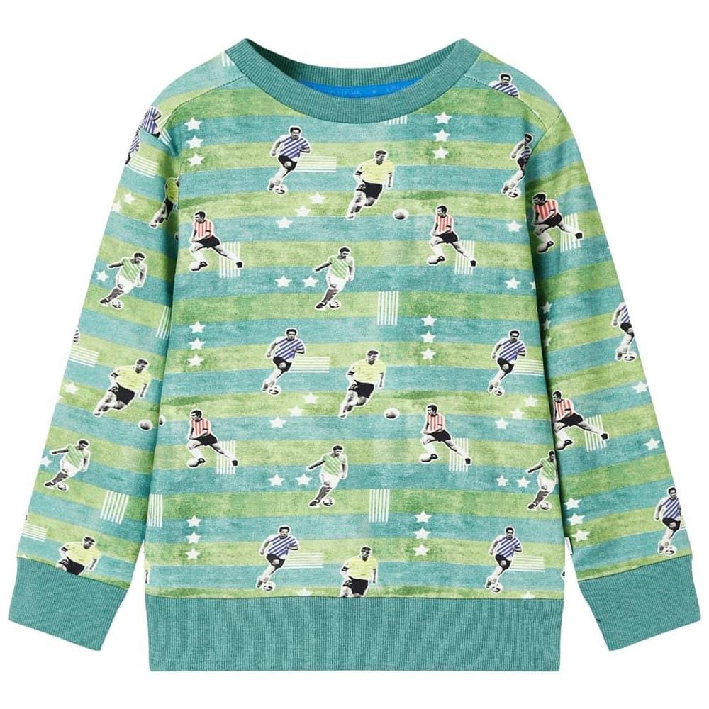 Felpa da Bambino Verde Chiaro Mélange 140 - Foto 1