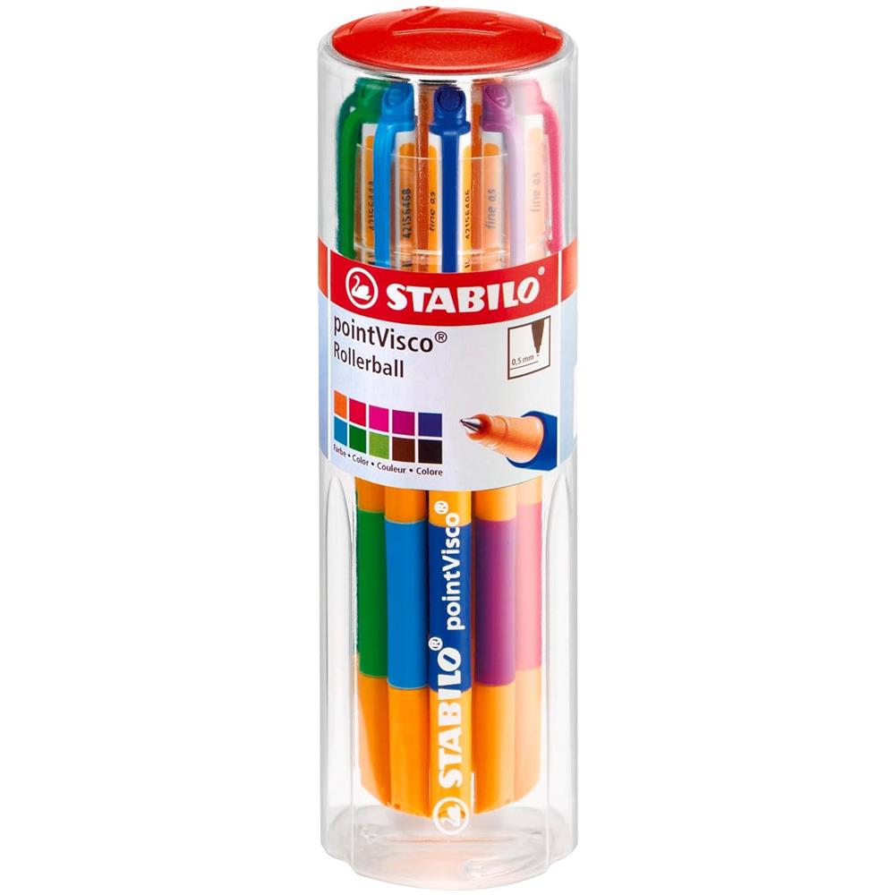 pointVisco - Penna Roller a inchiostro Gel - Astuccio da 10 - Colori assortiti - Foto 1