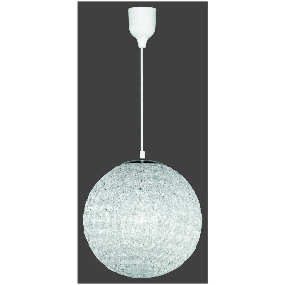 Lampadario Moderno In Nickel Opaco E Acrilico Diametro 30 Cm, 1x60 W E27 Non Inclusa - Foto 2