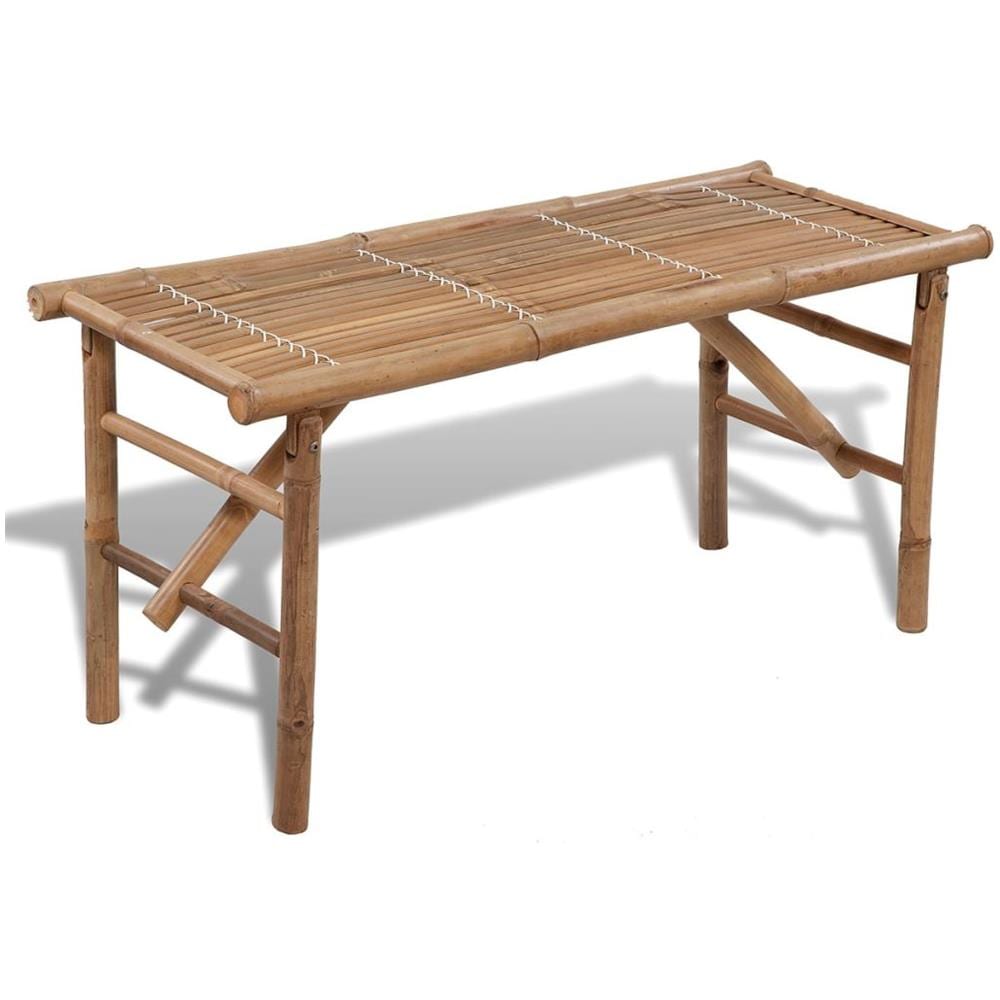 Panca da Giardino Pieghevole 118 cm in Bambù - Foto 1