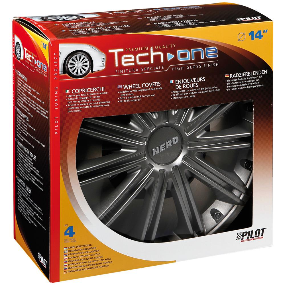 Copricerchi Auto Universali 14 Pollici Nero Tech-one Dark 31516 - Foto 7