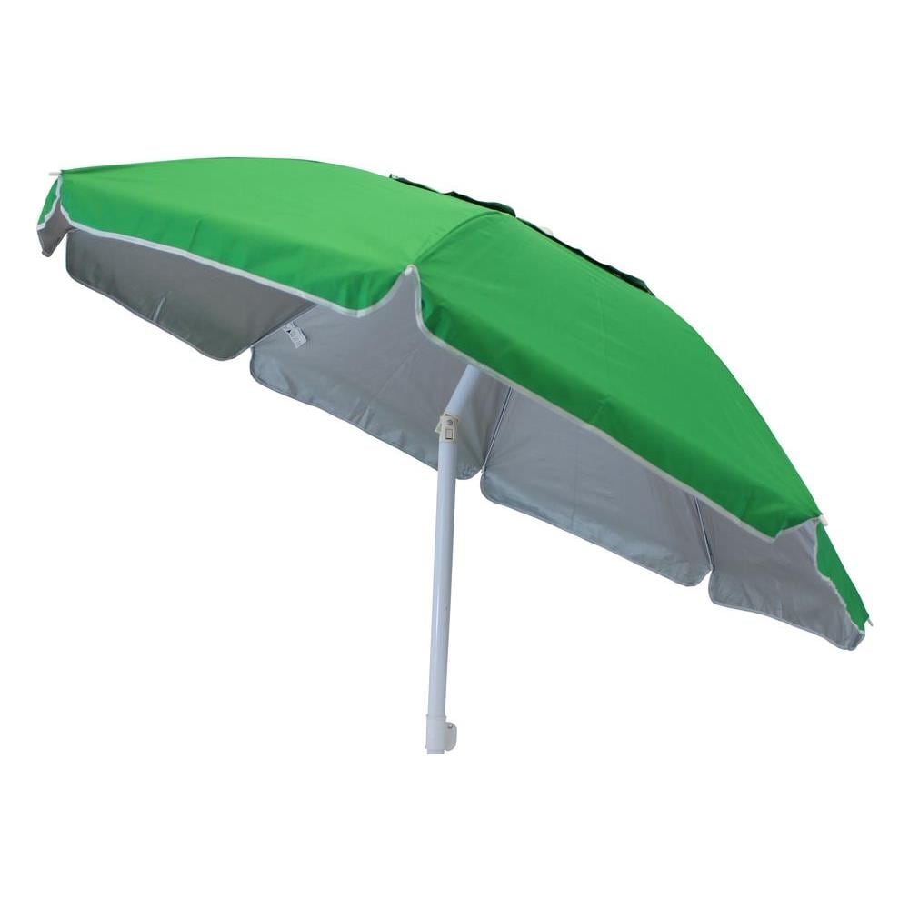 Ombrellone Spiaggia Poliestere Uv Ø 1,8 M Palo Ø 0,32 M Per Campeggio Spiaggia Mare Piscina Giardino - Foto 1