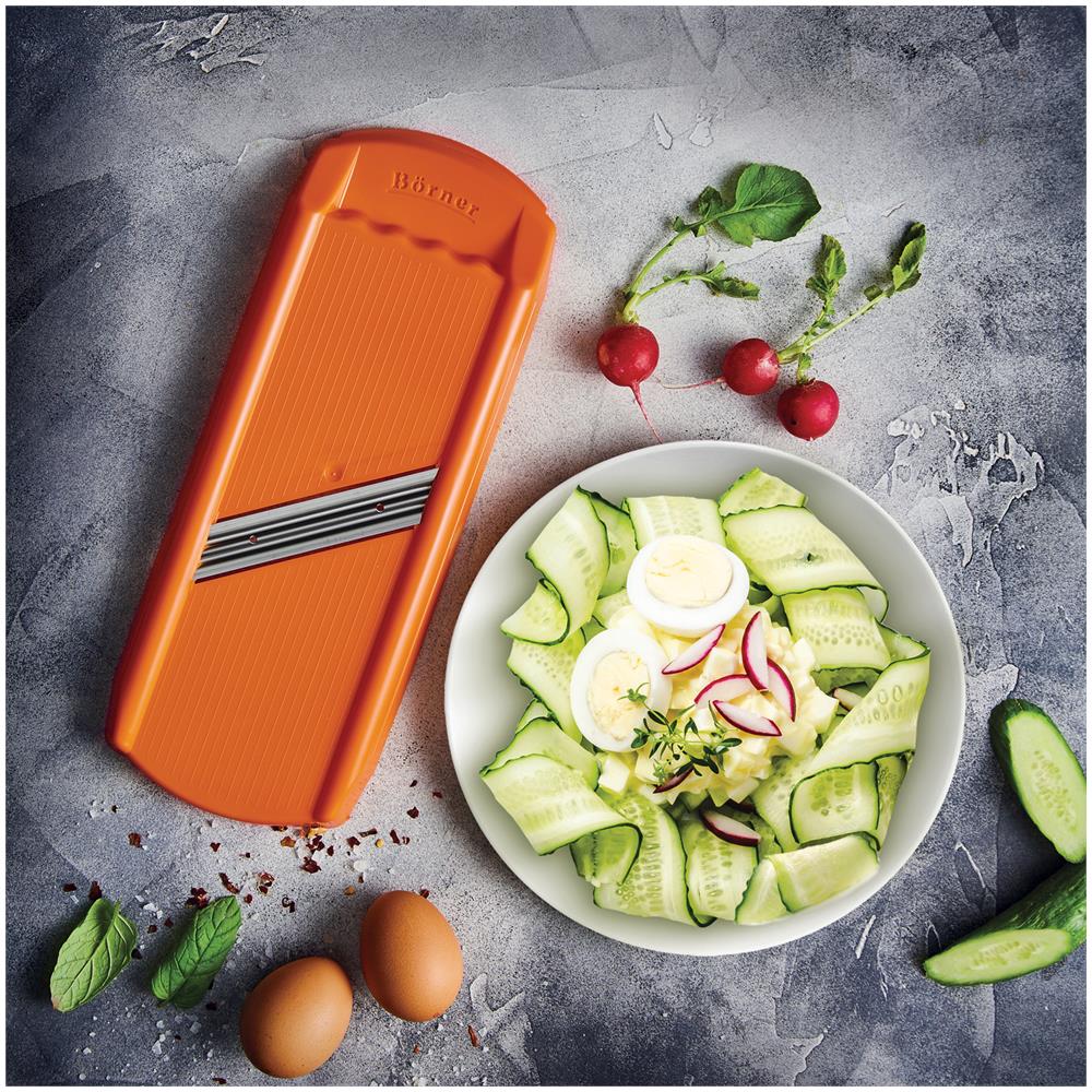 affettatrice affettatrice arancione affettatrice cetriolo affettatrice pomodoro affettatrice di patate affettatrice di verdure affettatrice di verdure grattugia di verdure | arancione - Foto 3