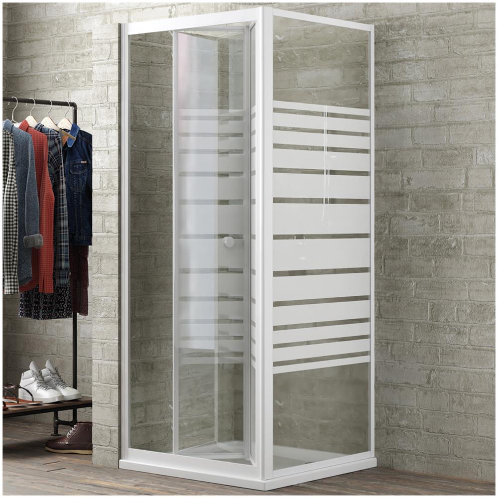 Box Cabina Doccia Angolare Corner Due Ante Scorrevoli Cristallo Temprato - Foto 1