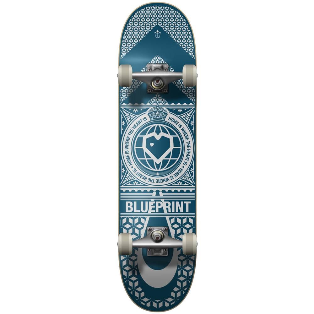 Skateboard Home Heart 8.00"" Navy / white - Foto 1