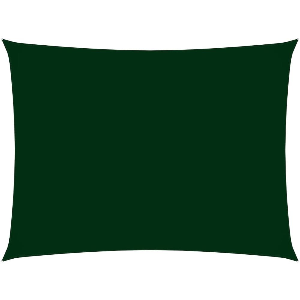 Parasole a Vela Oxford Rettangolare 4x6 m Verde Scuro - Foto 1