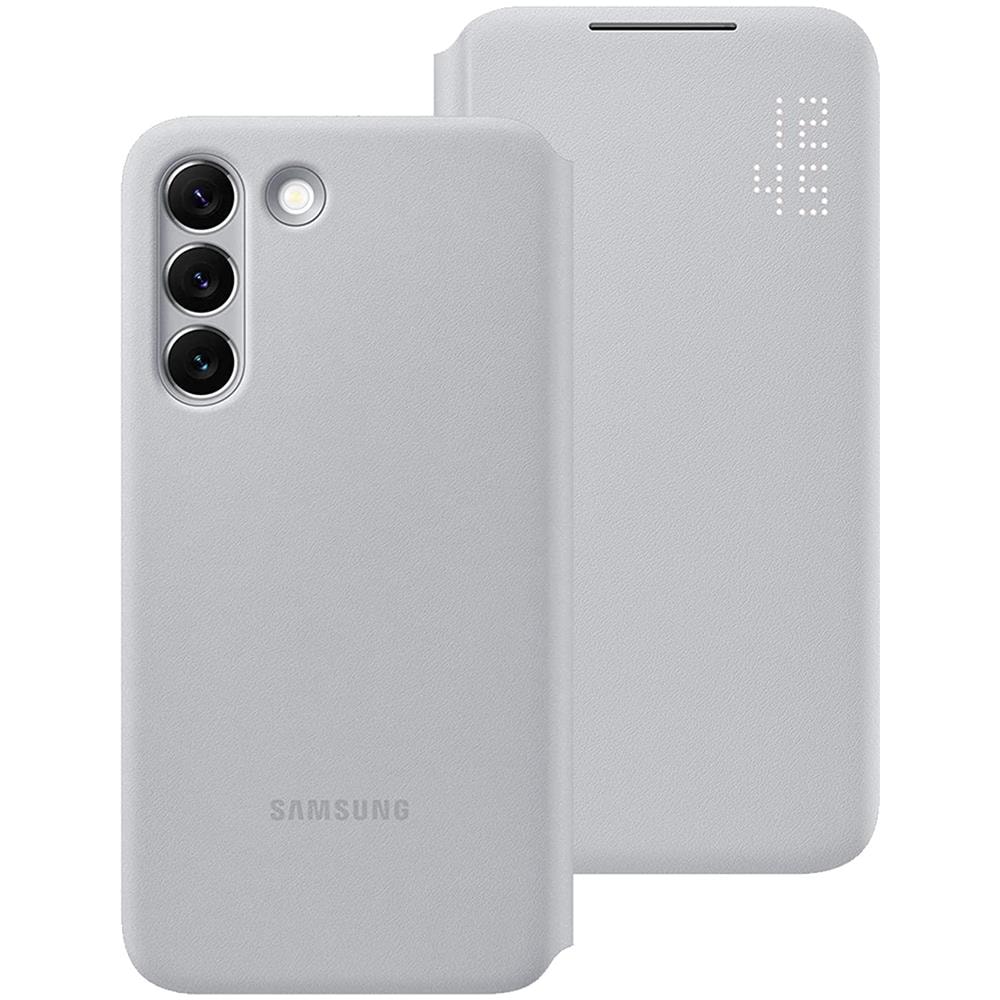 Custodia Samsung Ef-ns901pjegee Smart Led View Cover Galaxy S22 Sm-s901b Light Gray - Foto 2