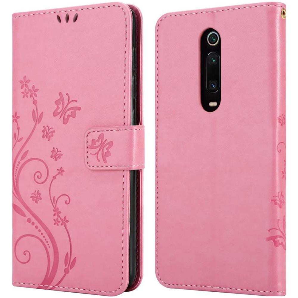 Custodia Compatibile Con Xiaomi Redmi K20 In Rosa Fiore - Coperchio Protettivo In Design Floreale Con Chiusura Magnetica, Funzione Stand E Slot Per Carte - Foto 8