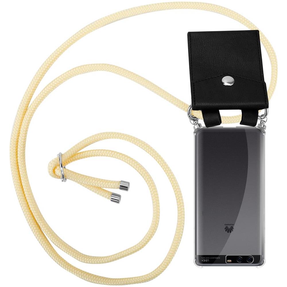Catena Di Telefoni Cellulari Compatibile Con In Crema Beige - Coperchio Protettivo In Silicone Con Anelli D'argento, Cinturino In Corda E Custodia Staccabile - Foto 1