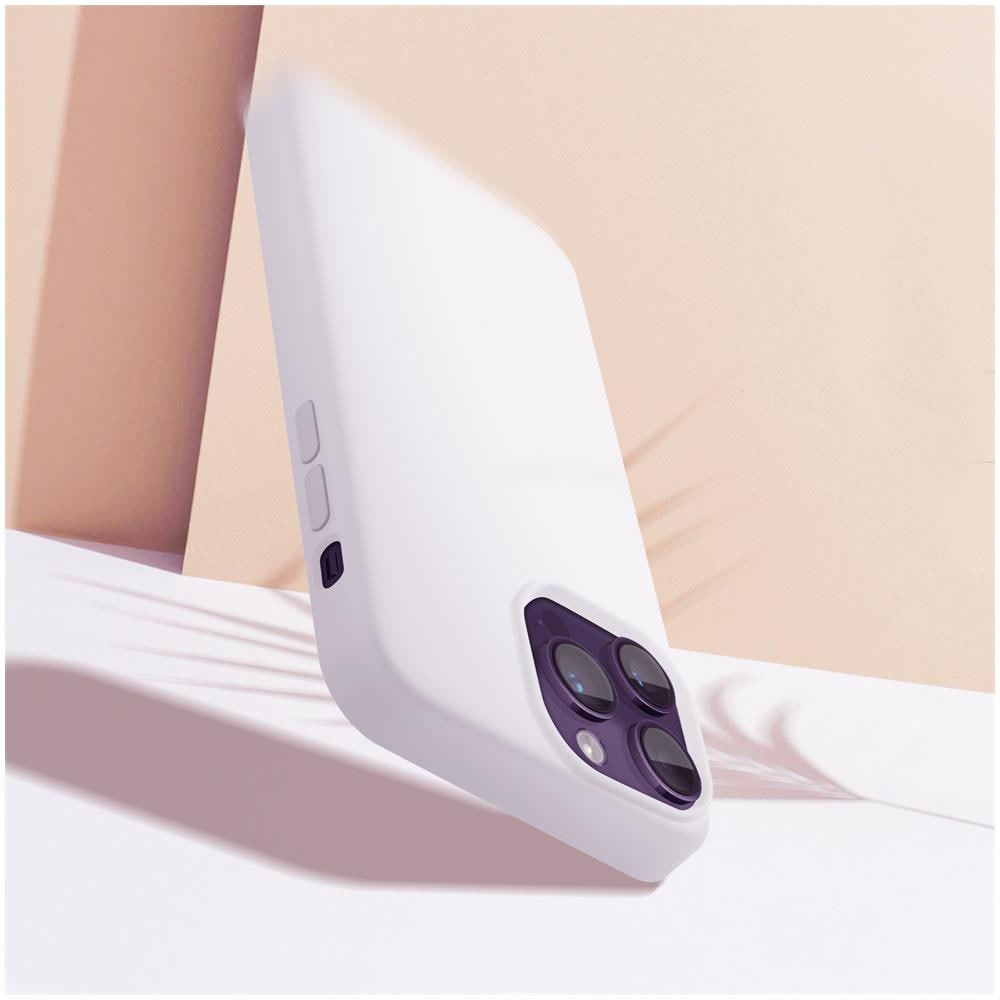 Cover Per Iphone 14 Pro Max Ibrida Semirigida Sottile Leggera Bianca - Foto 2
