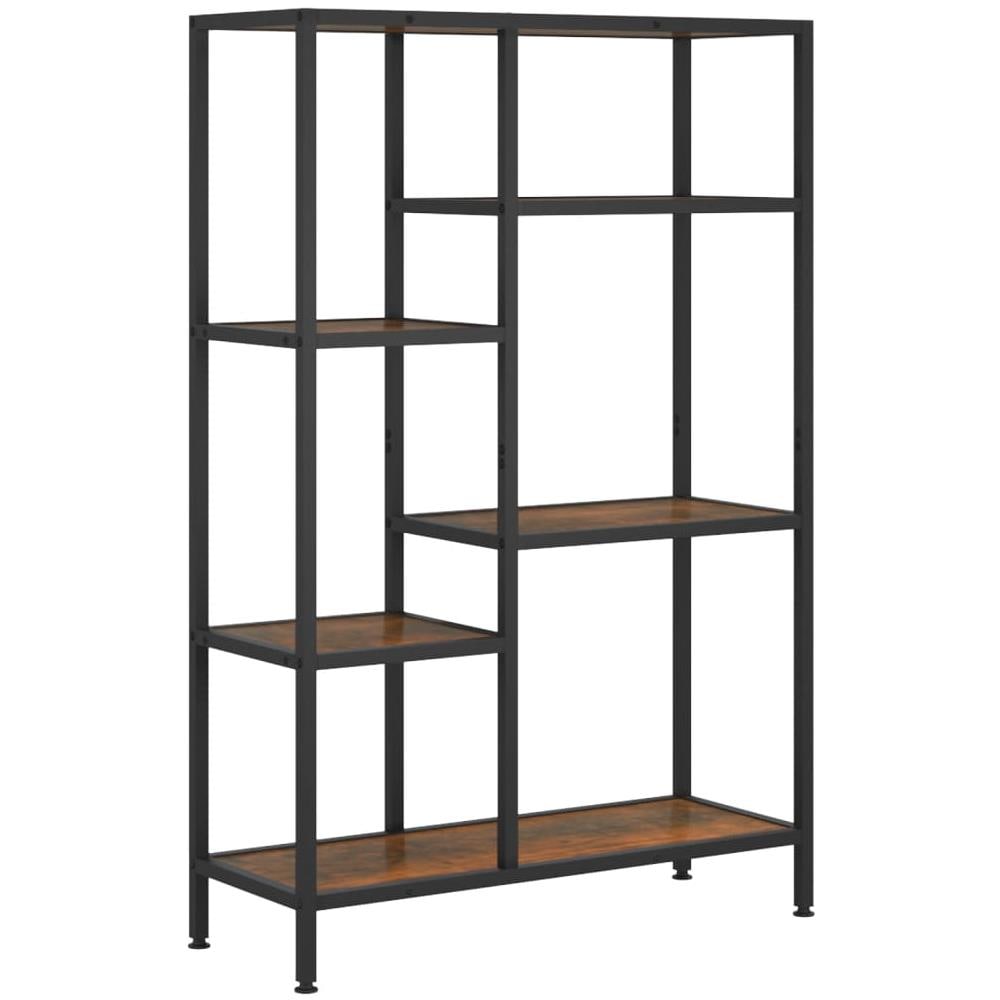 Scaffale Per Libri 80x30x120 Cm Acciaio E Legno Multistrato - Foto 2