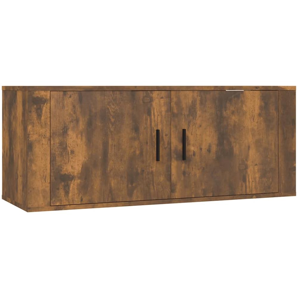 Mobile Porta Tv A Parete Rovere Fumo 100x34,5x40 Cm - Foto 2