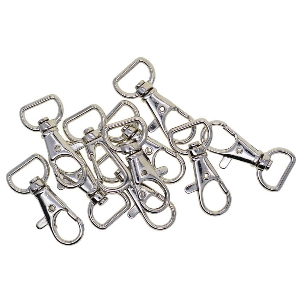 Anelli Semitondi Girevoli Con Moschettone 10 Pz Silver 1.5 Cm - Foto 1