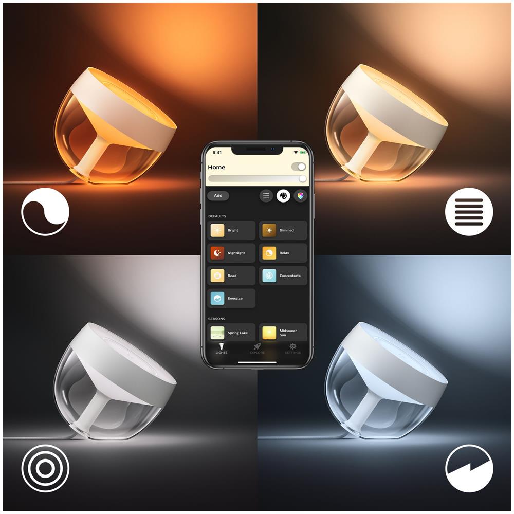 Philips Hue White and Color ambiance IRIS Lampada Smart da Tavolo Nera - Foto 10