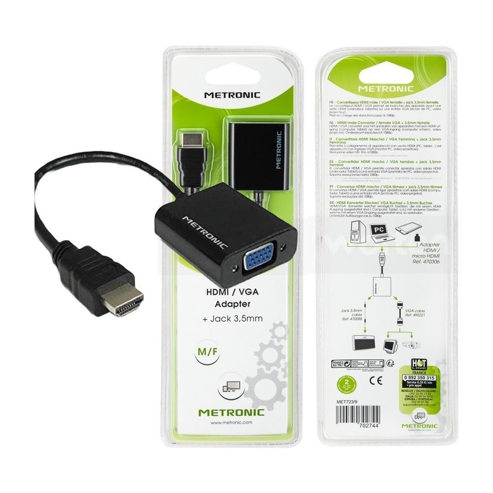 Convertitore Cavo Da Hdmi A Vga Video E Jack 3,5 Audio   Alta Qualita - Foto 3