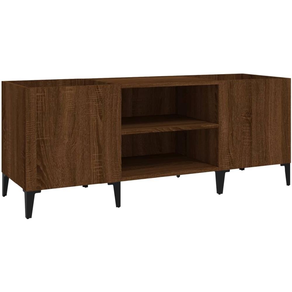 Mobile Porta Dischi Rovere Marrone 121x38x48 Legno Multistrato - Foto 1