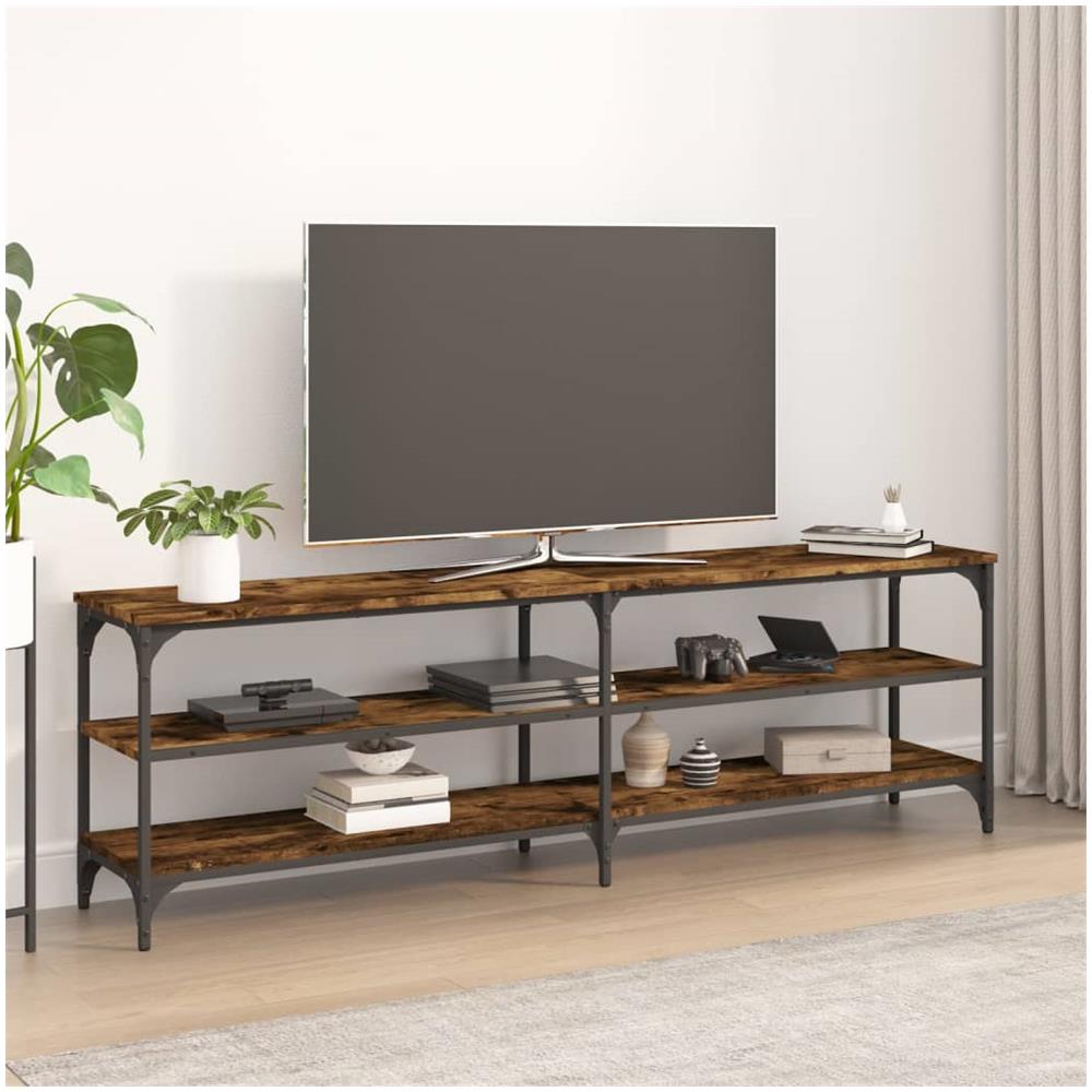 Mobile Tv Rovere Fumo 160x30x50 Cm In Legno Multistrato - Foto 1